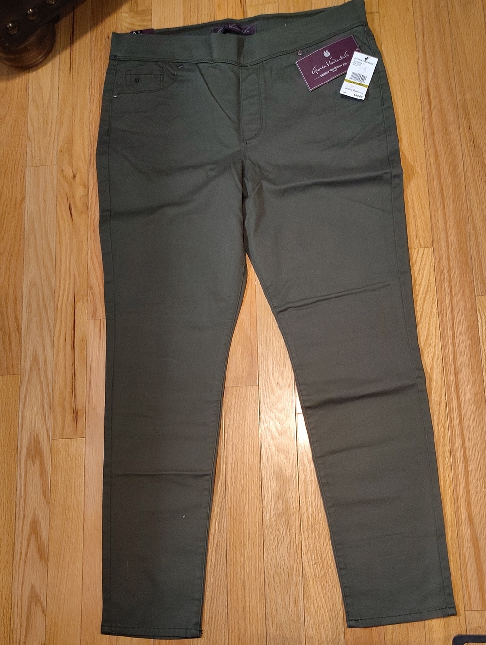Gloria Vanderbilt Avery Dark Olive Stretch Slim Jeans